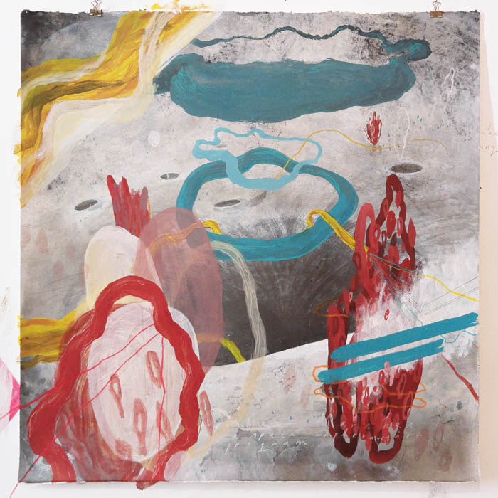 collaborational painting by Lanny DeVuono, Denver, and Johannes Mundinger, Berlin